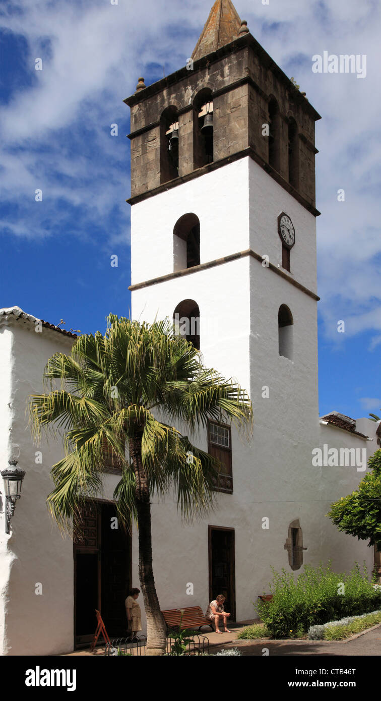 Spain, Canary Islands, Tenerife, Icod de los Vinos, Iglesia San Marcos, church, Stock Photo