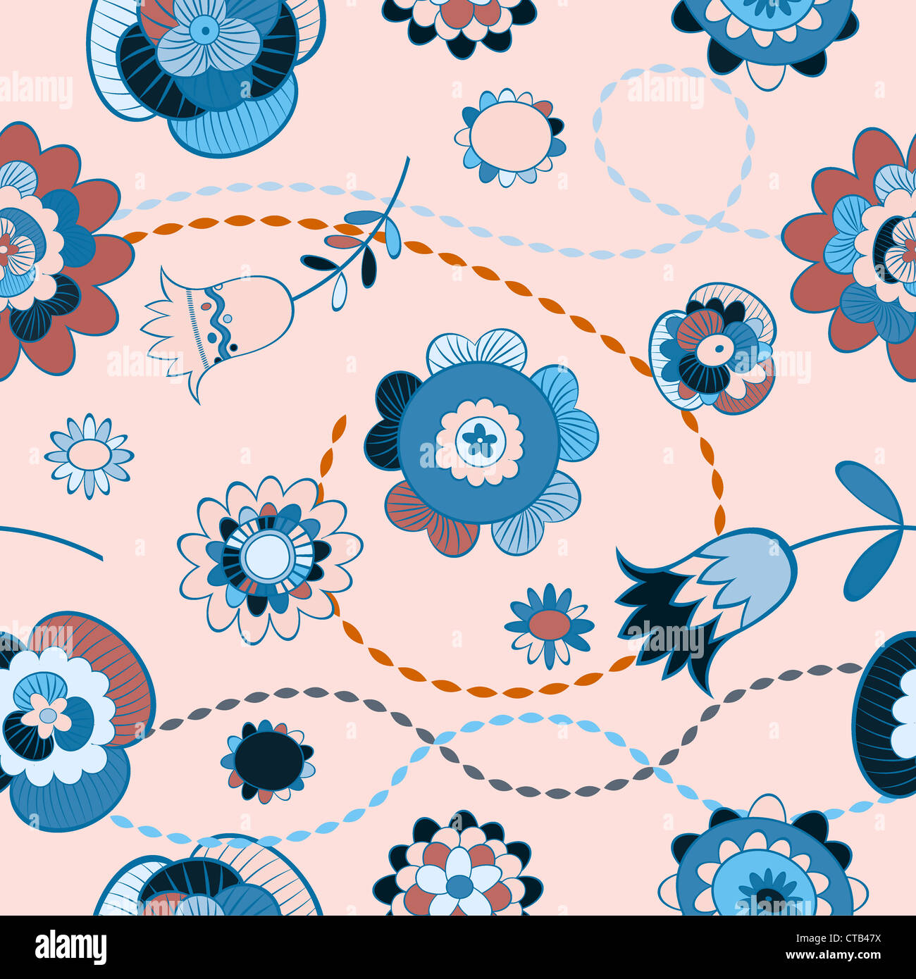 seamless floral background vector illustration Stock Photo - Alamy