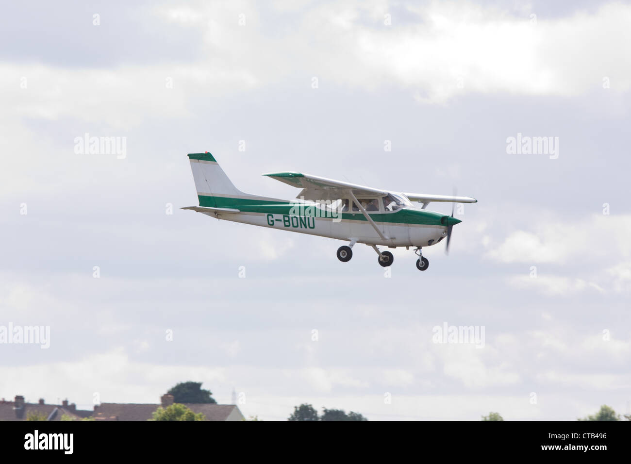 Cessna 172 at the Imperial War Museums Duxford,Cambridgeshire. Stock Photo