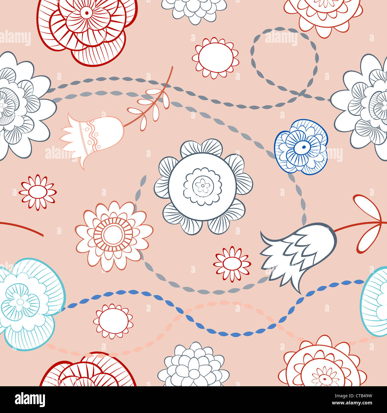 seamless floral background vector illustration Stock Photo - Alamy