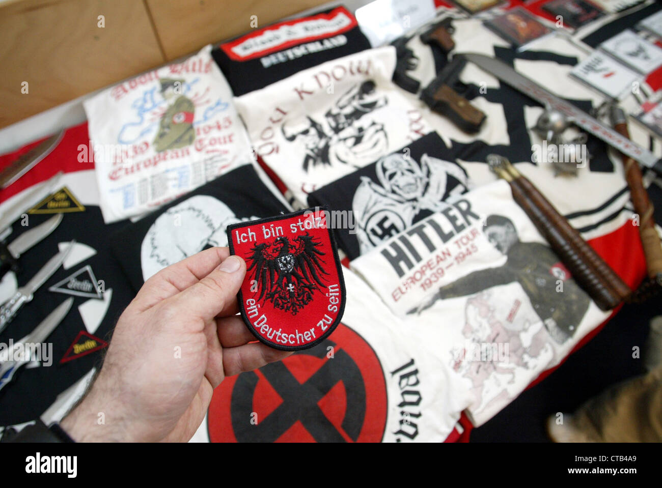 Berlin, confiscated Nazi propaganda material Stock Photo