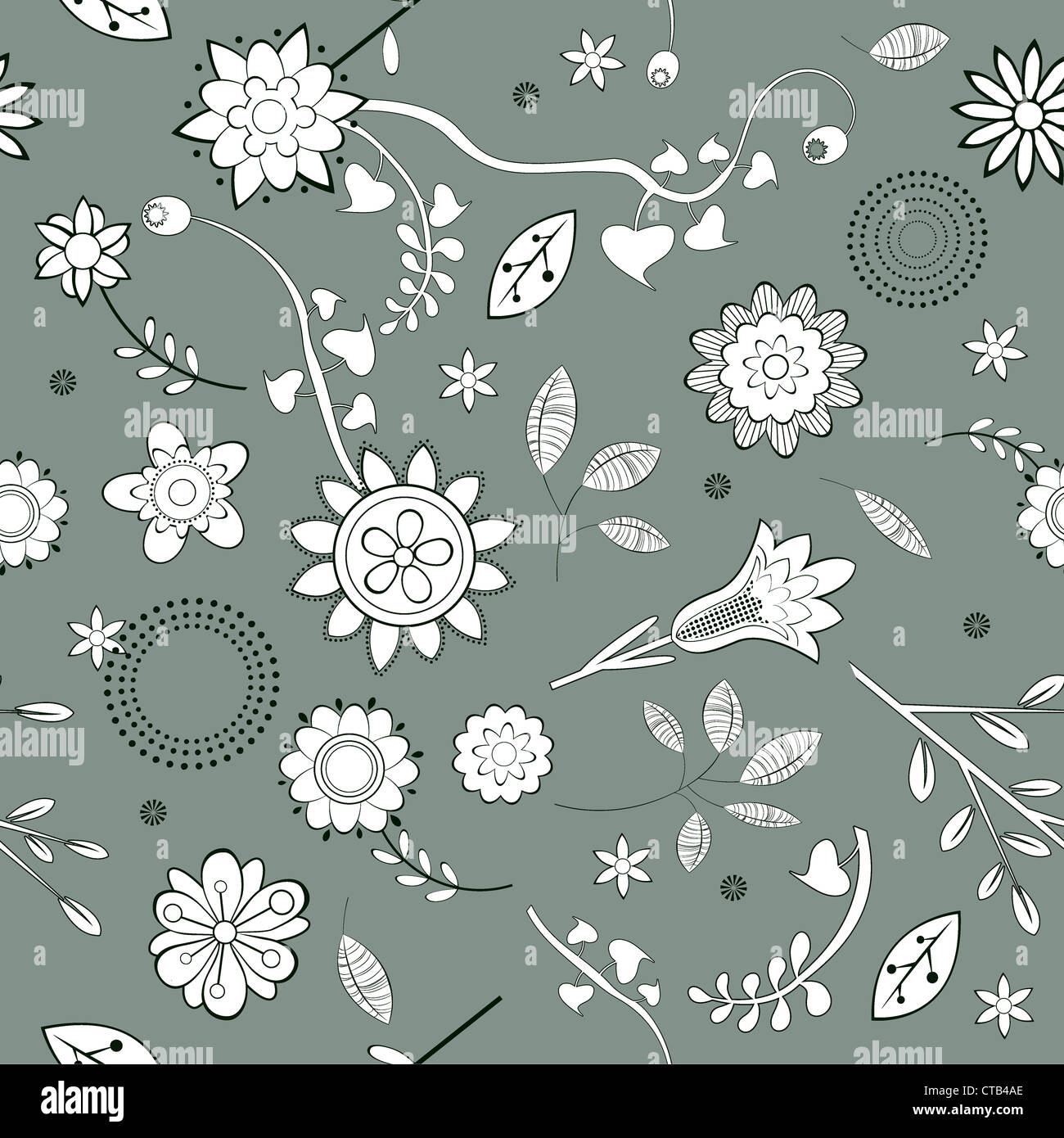 seamless floral background vector illustration Stock Photo - Alamy
