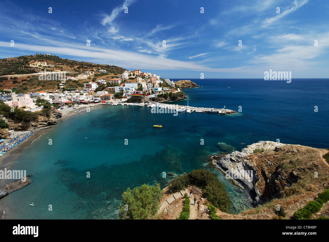 Bathing beach, Bali, Rethymno Prefecture, Crete, Greece Stock Photo