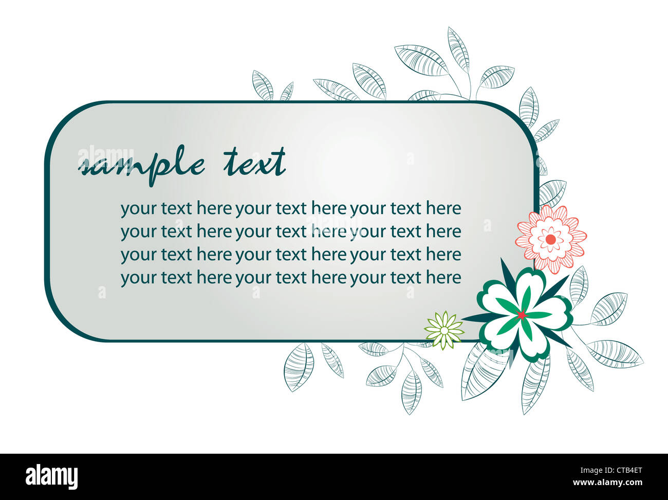 floral frame vector illustration Stock Photo - Alamy