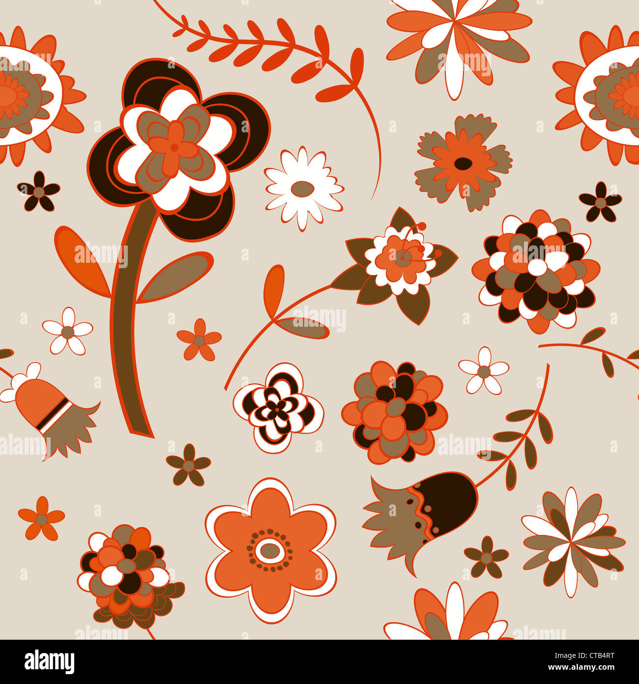 seamless floral background vector illustration Stock Photo - Alamy