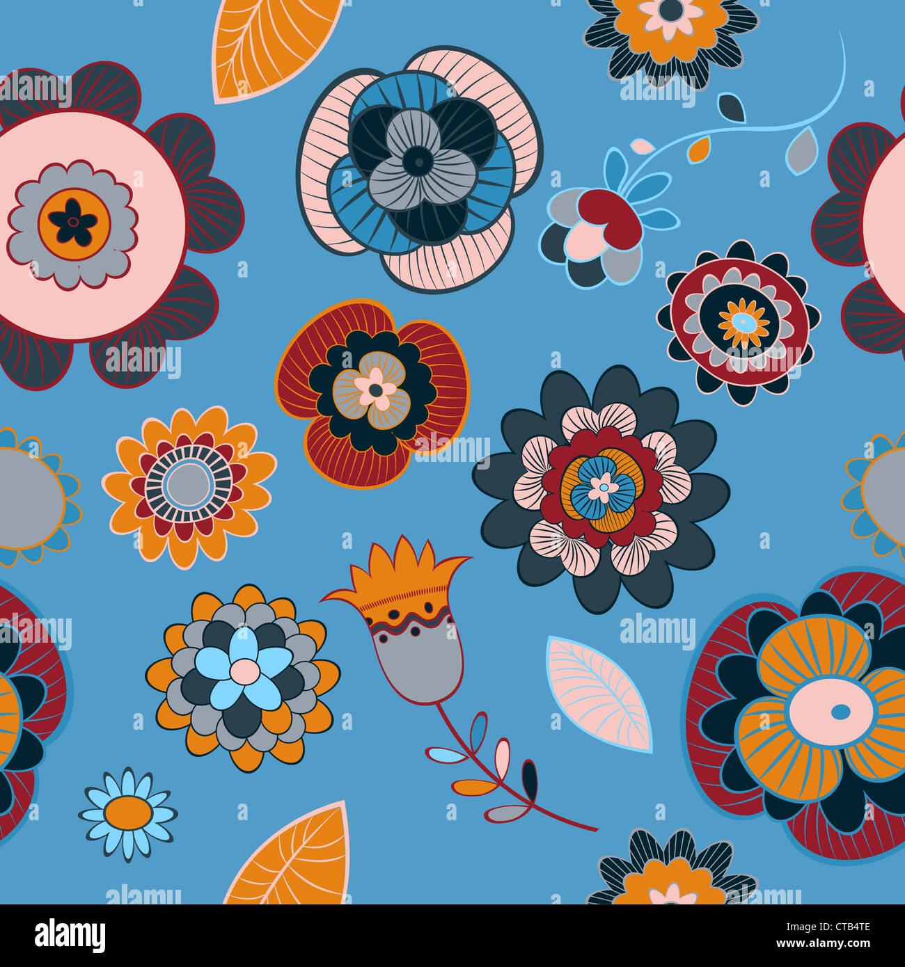 seamless floral background vector illustration Stock Photo - Alamy