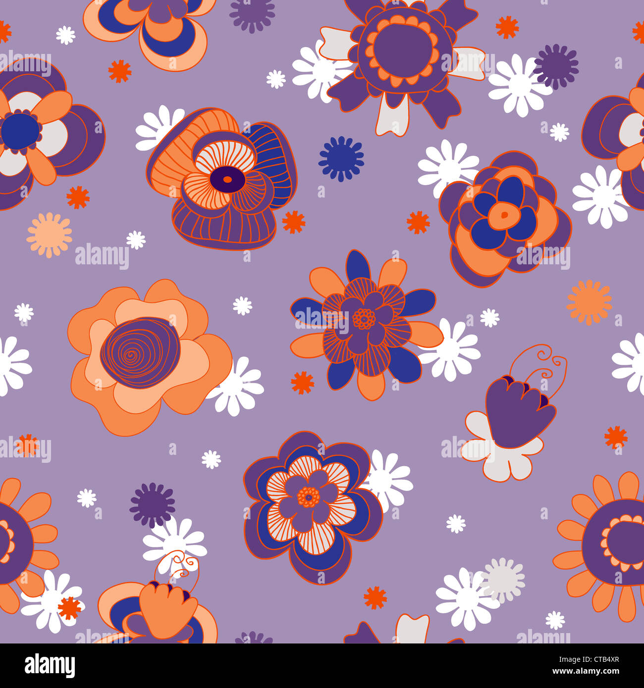 seamless floral background vector illustration Stock Photo - Alamy