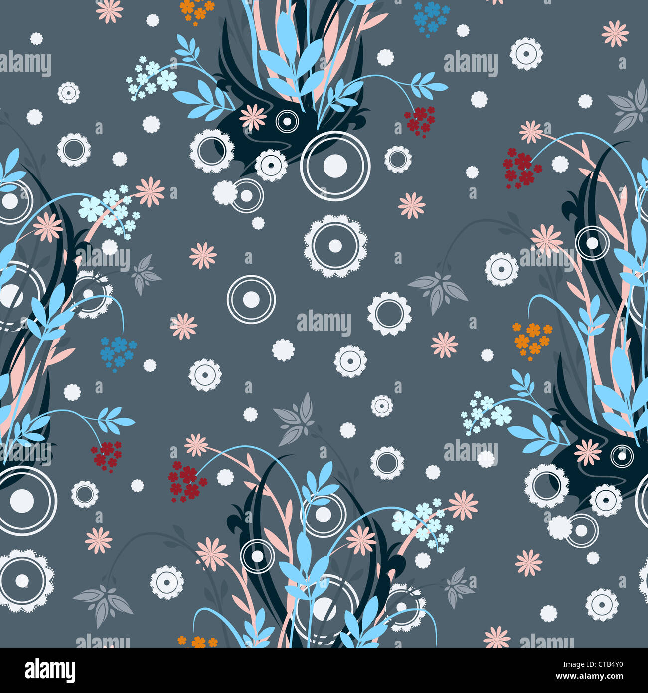 seamless floral background vector illustration Stock Photo - Alamy
