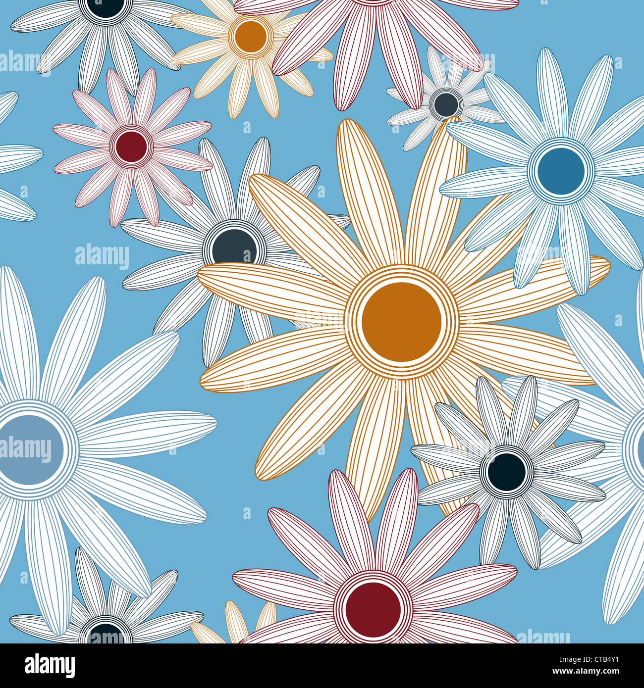 seamless floral background vector illustration Stock Photo - Alamy