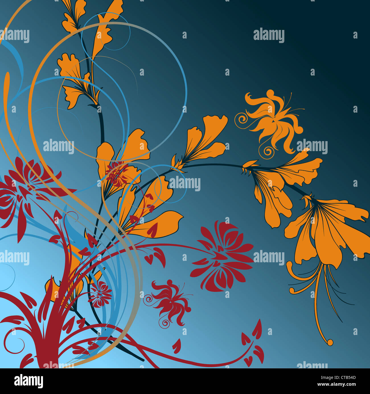 abstract floral background vector illustration Stock Photo - Alamy