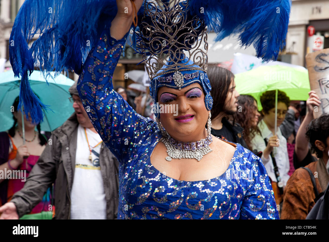 A drag queen at World Pride in London - 7 July 2012 Stock Photo