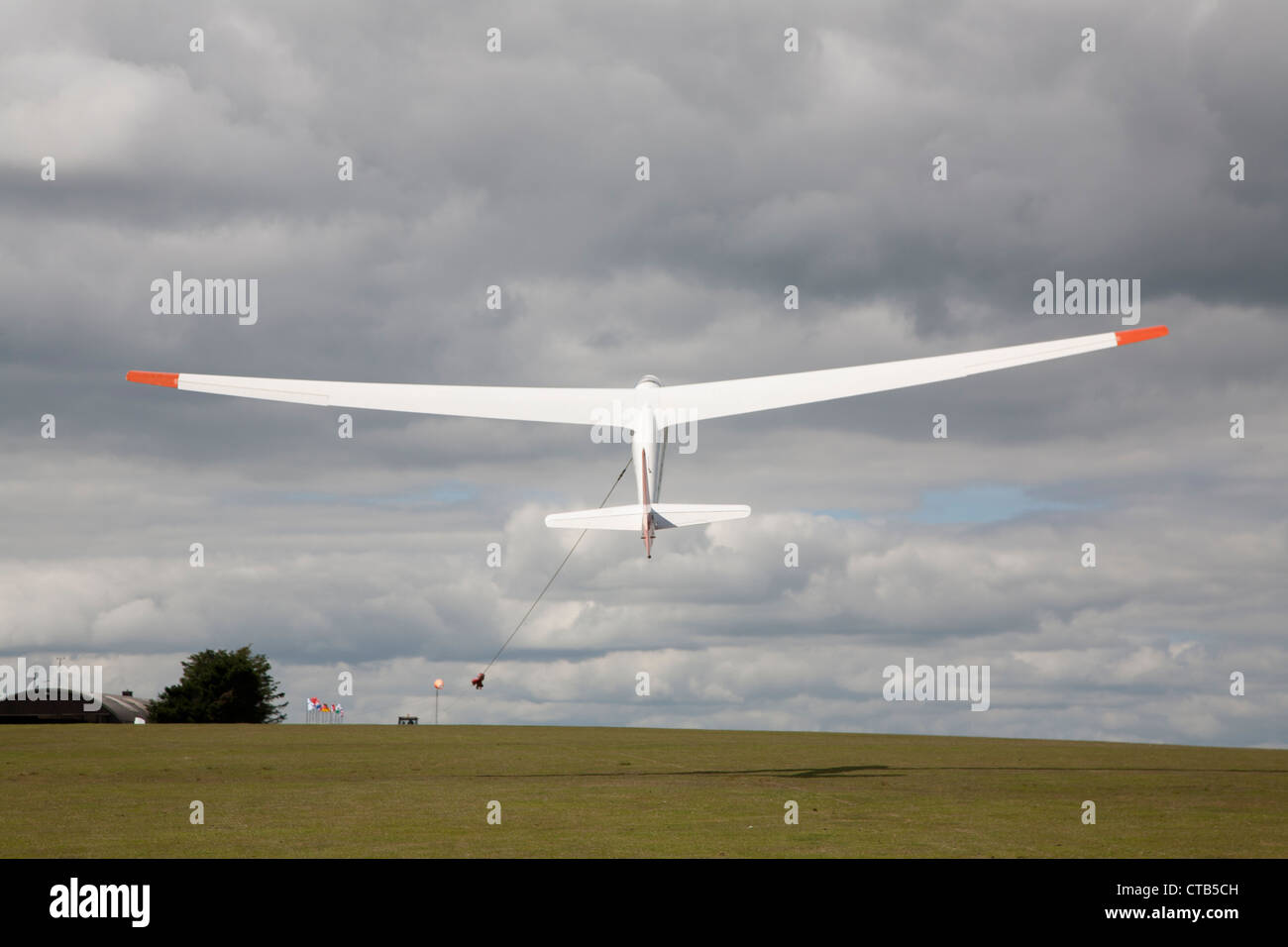 Glider being launched Stock Photo Alamy