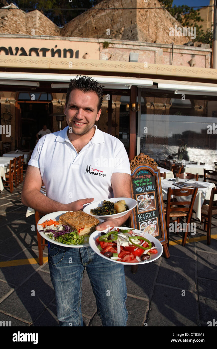 Cafe waiter waitress in greek cafe hires stock photography and images