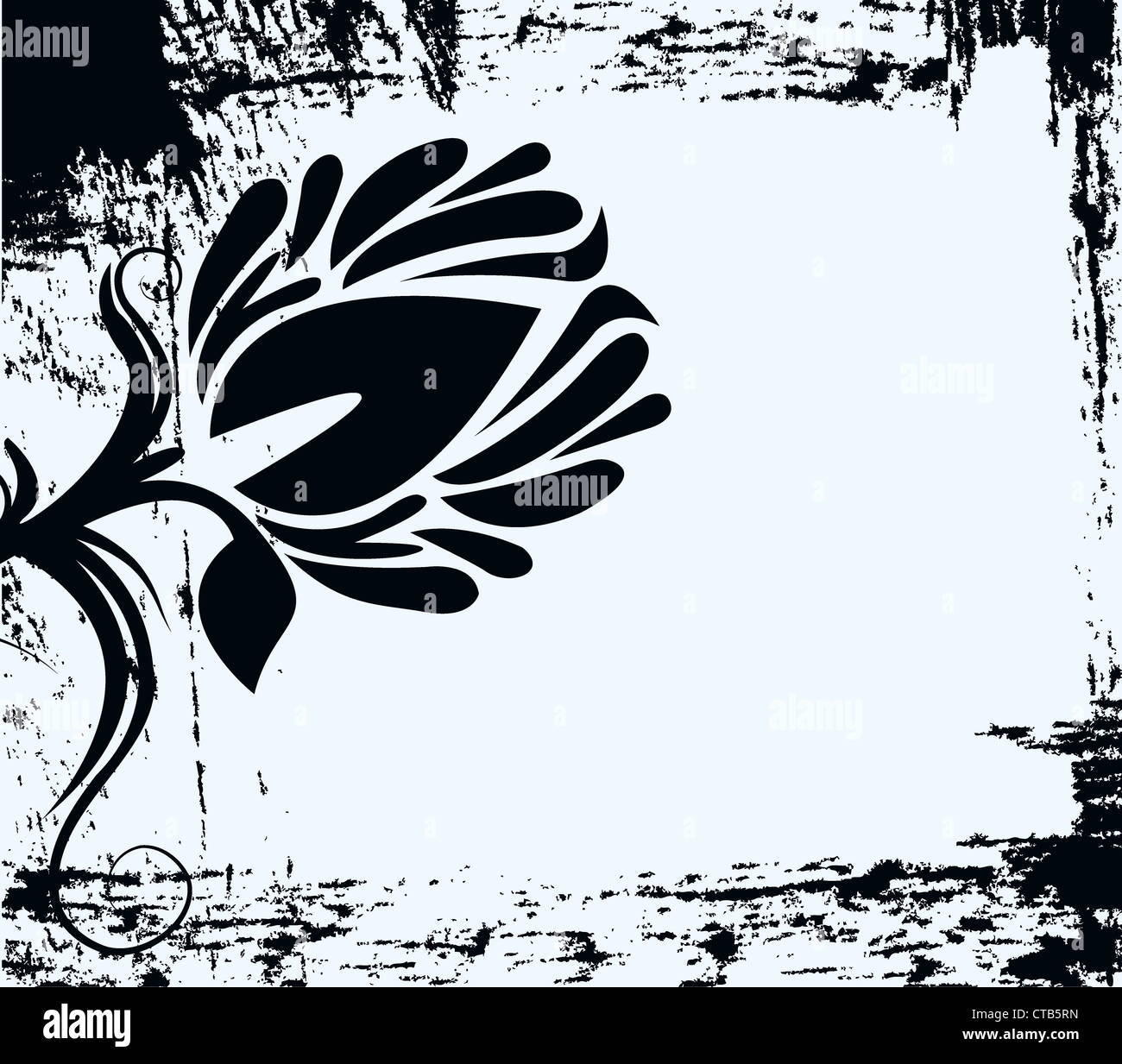 grunge floral background vector illustration Stock Photo - Alamy