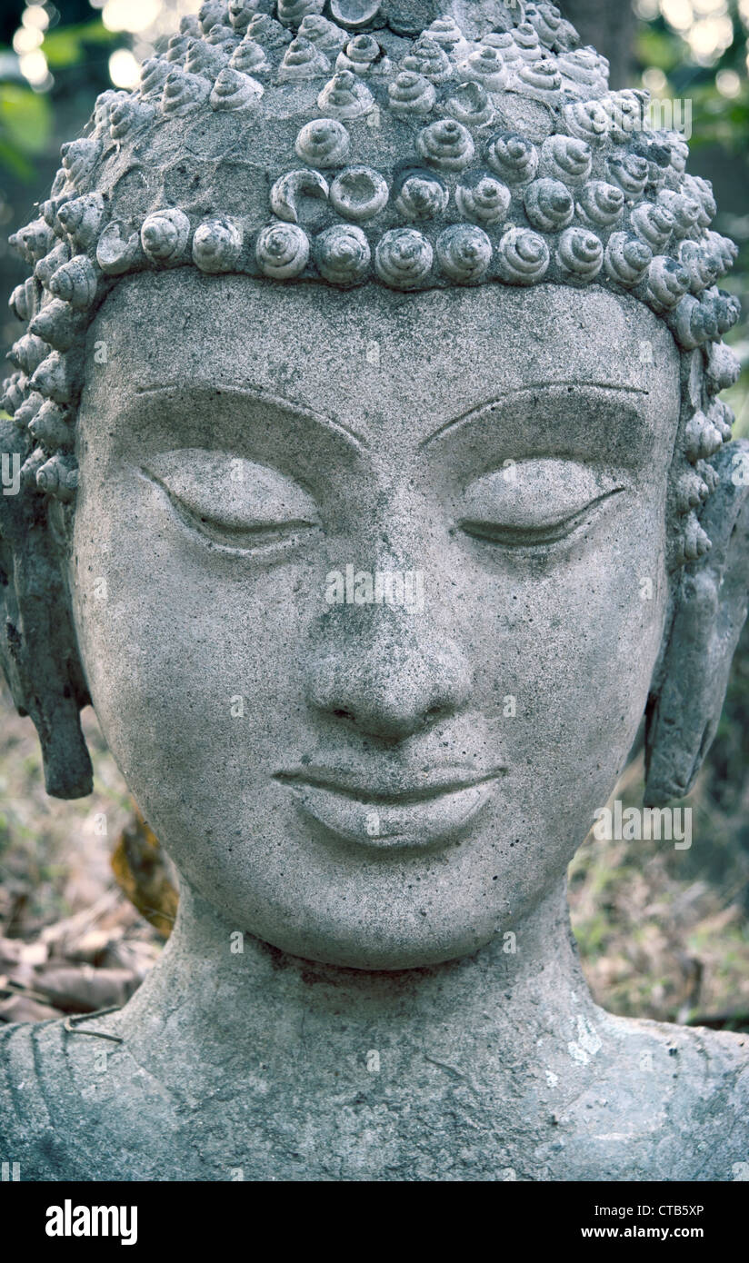 Buddha sculpture from wat umong, chiang mai, thailand Stock Photo