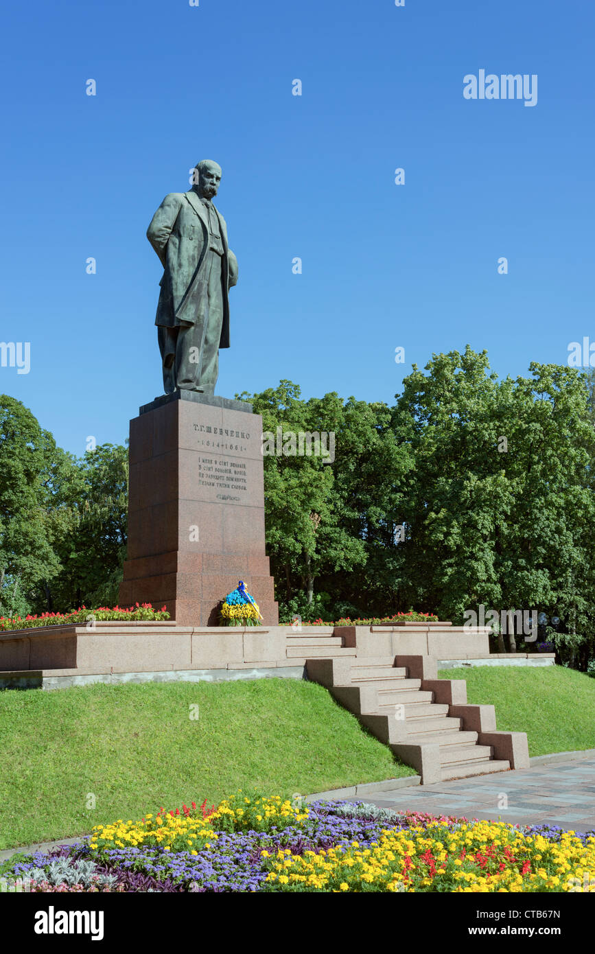 Taras Shevchenko monument in Kyiv Stock Photo