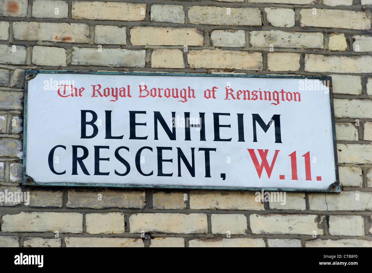 Blenheim Crescent, W.11 Stock Photo