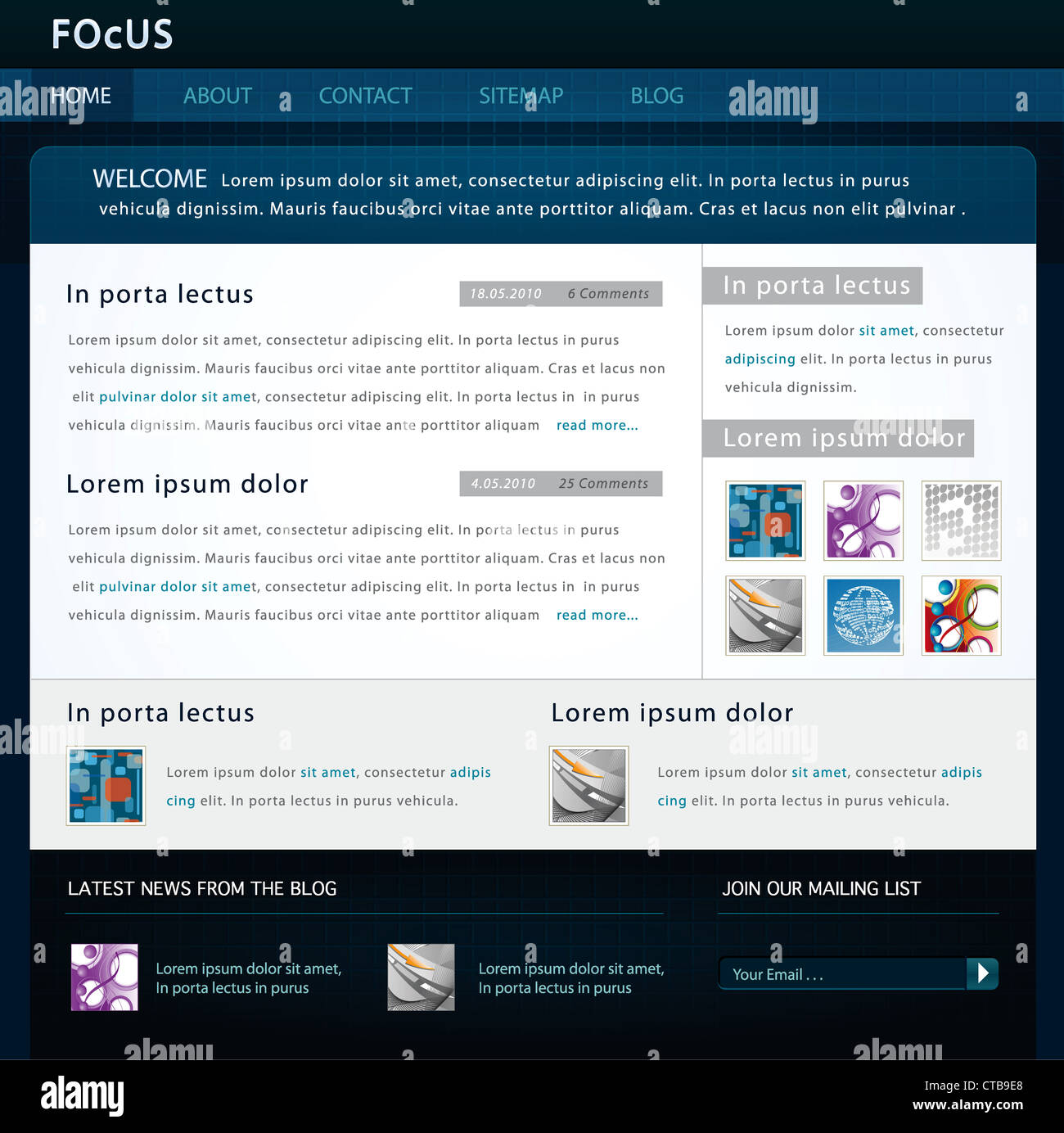 modern website template vector illustration Stock Photo Alamy