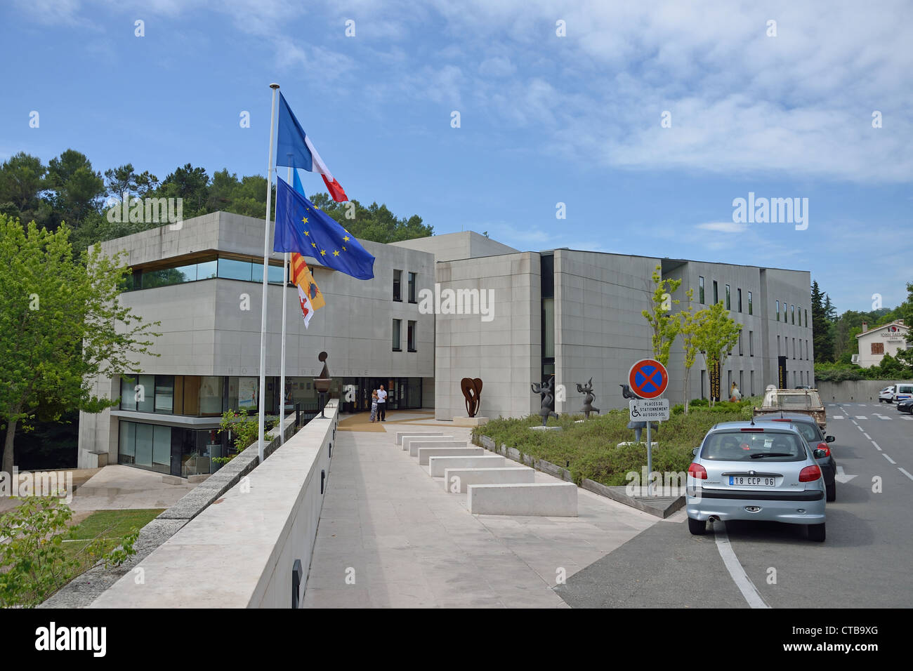 Hotel de Ville (City Hall), Valbonne, Alpes-Maritimes, Provence-Alpes-Côte d'Azur, France Stock Photo