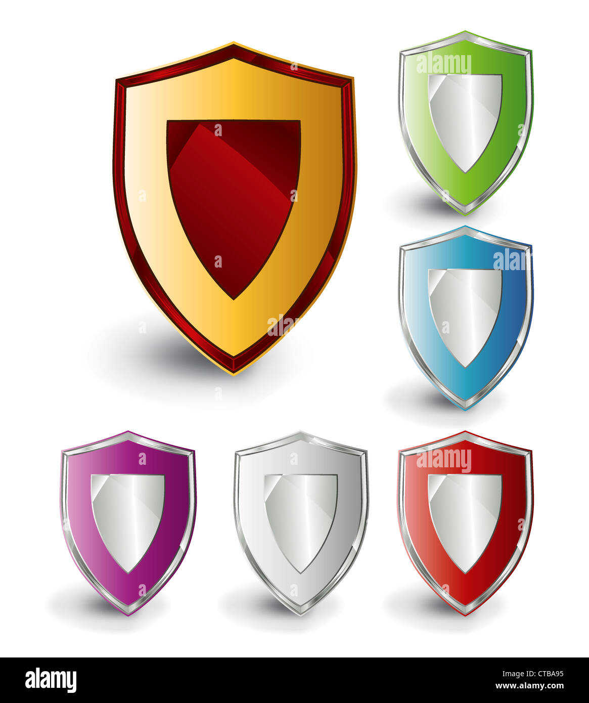 vector shield icon Stock Photo - Alamy