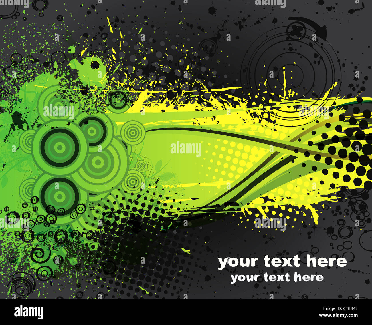 vector grunge background with circles Stock Photo - Alamy