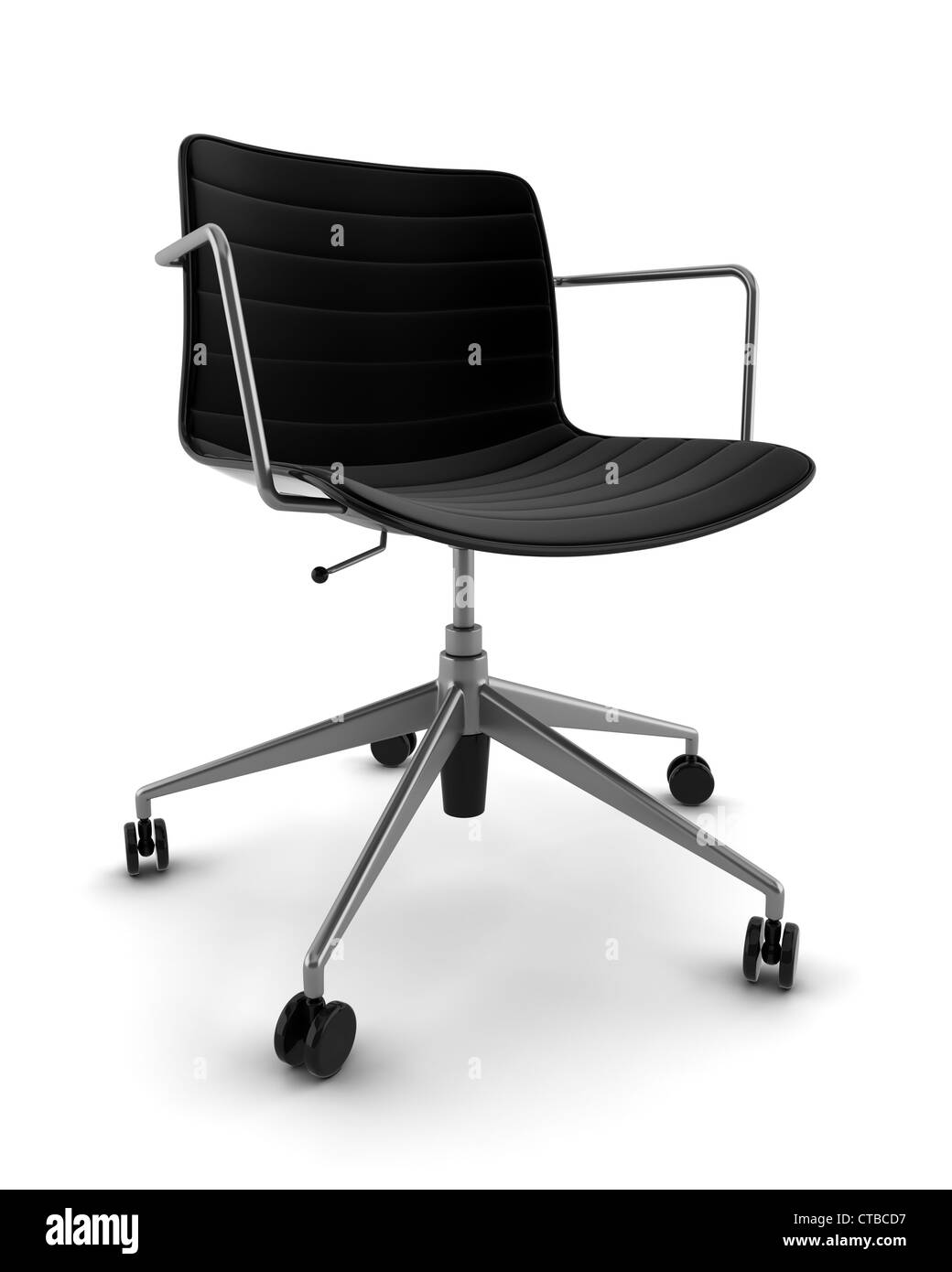 black office chair isolated on white background Stock Photo Alamy