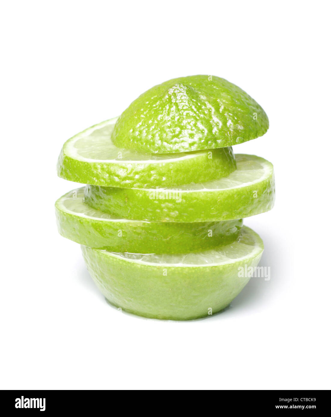 A sliced lime Stock Photo