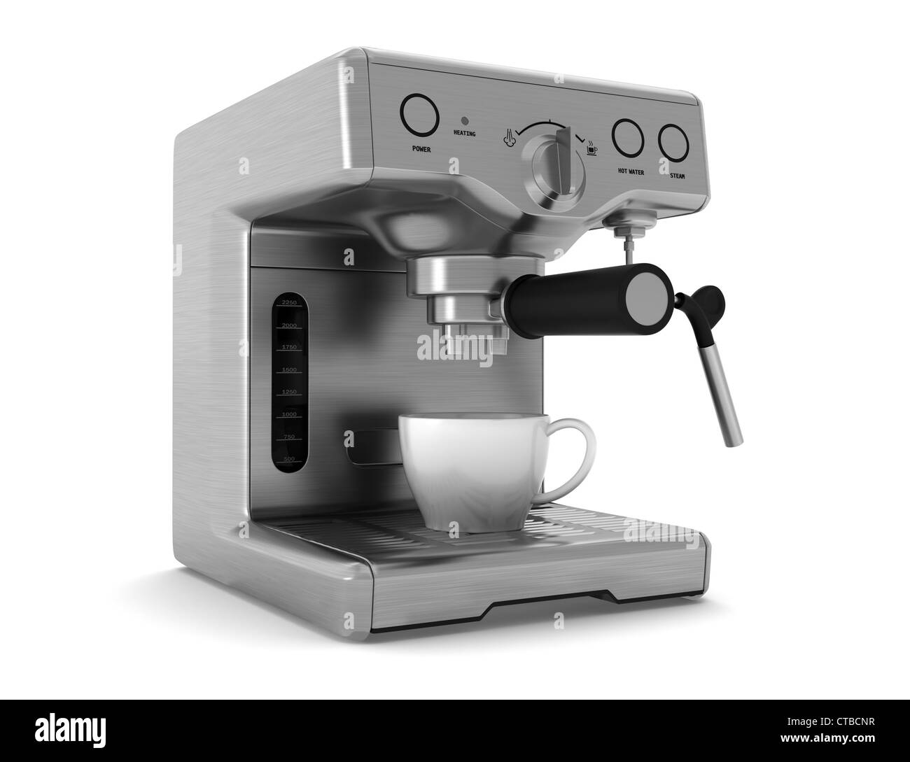 coffee machine isolated on white background with clipping path Stock
