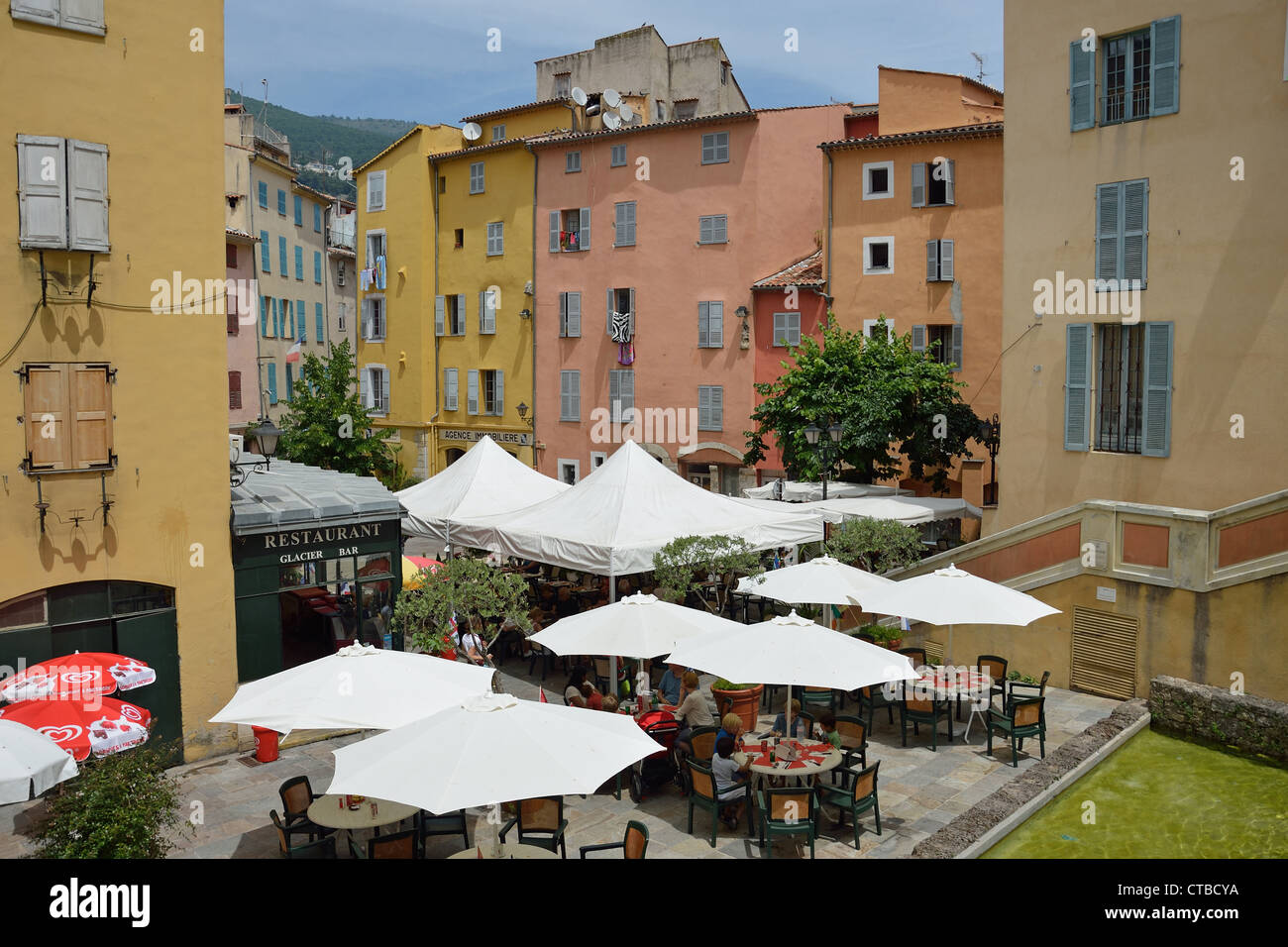 Place de l'Évêché, Old Town, Grasse, Côte d'Azur, Alpes-Maritimes, Provence-Alpes-Côte d'Azur, France Stock Photo