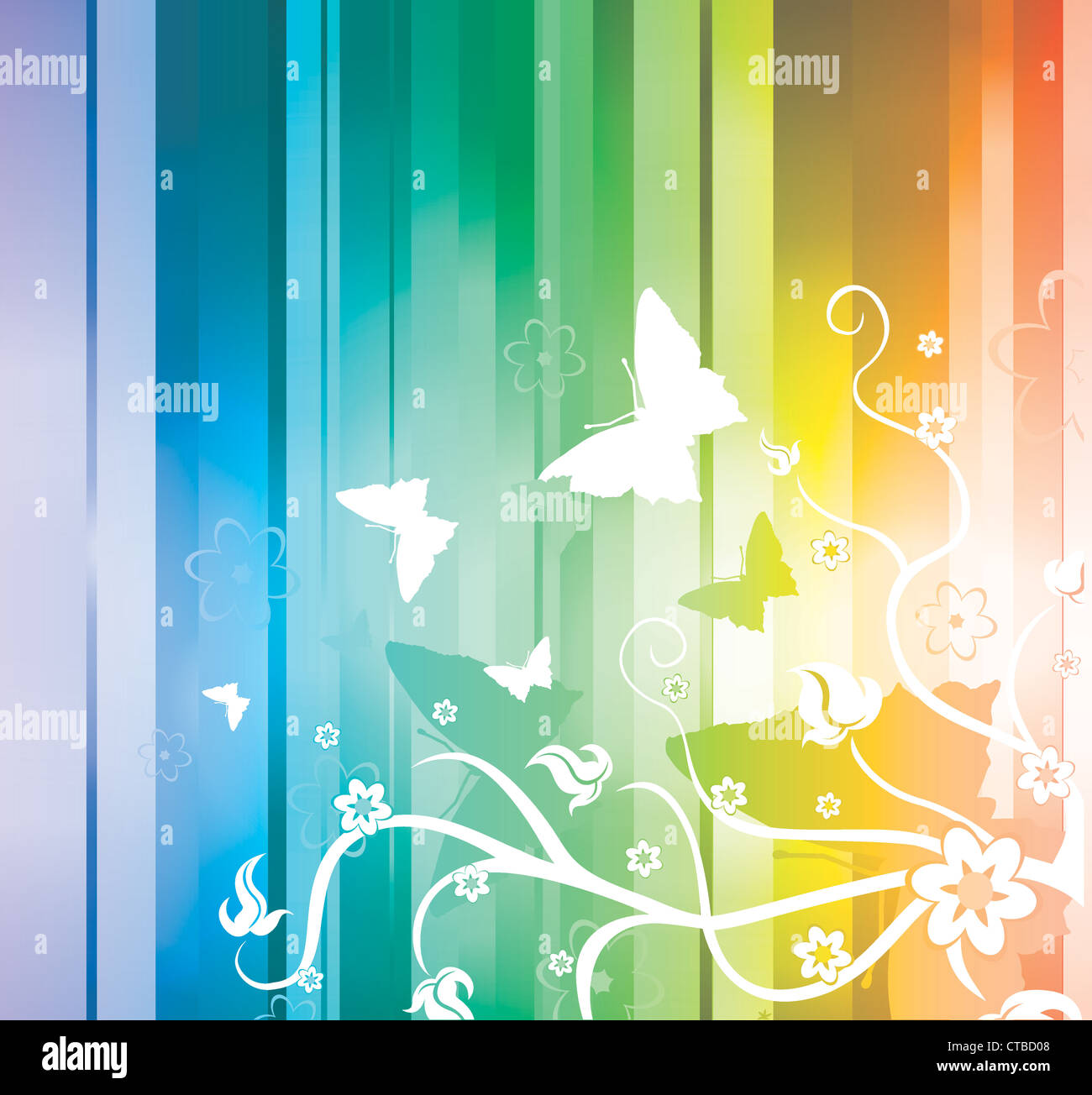 vector abstract background with floral Stock Photo - Alamy