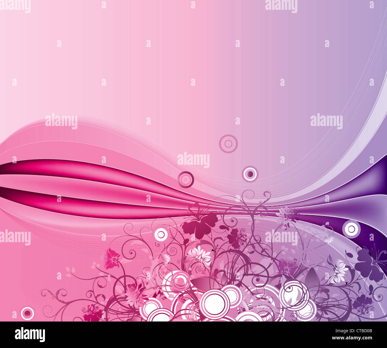 vector abstract background with floral Stock Photo - Alamy