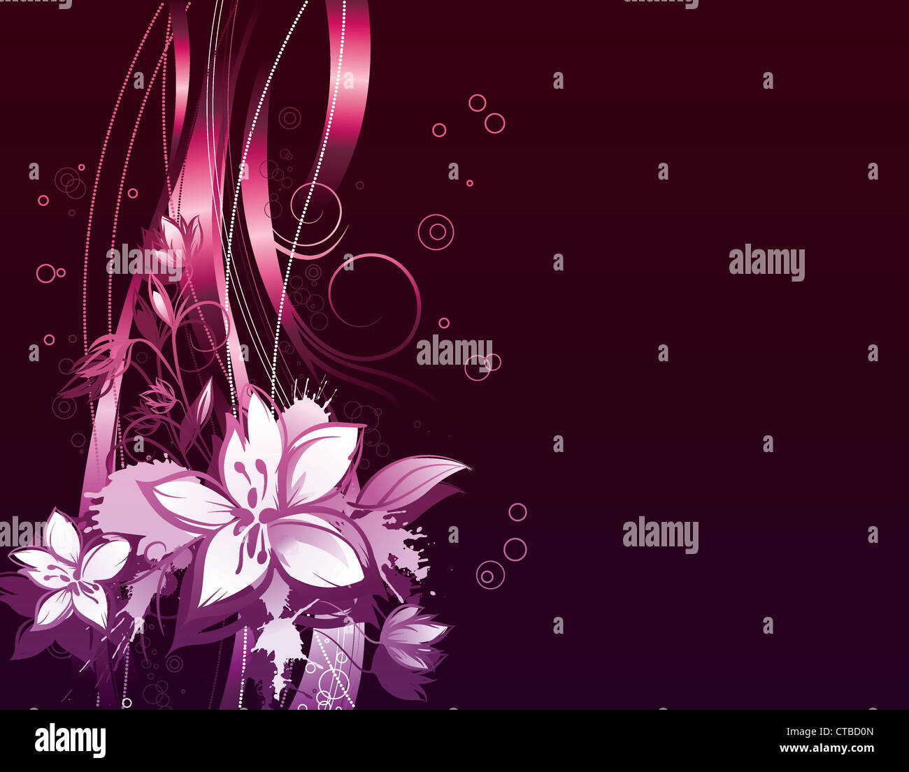 vector abstract background with floral Stock Photo - Alamy