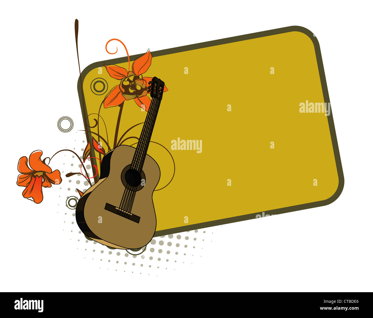 vector music frame with guitar Stock Photo Alamy