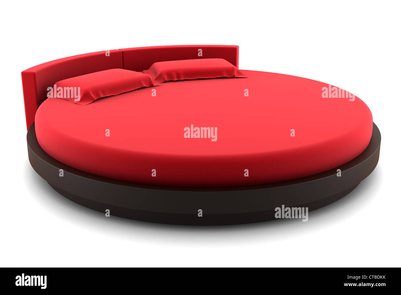 red round bed isolated on white background Stock Photo Alamy