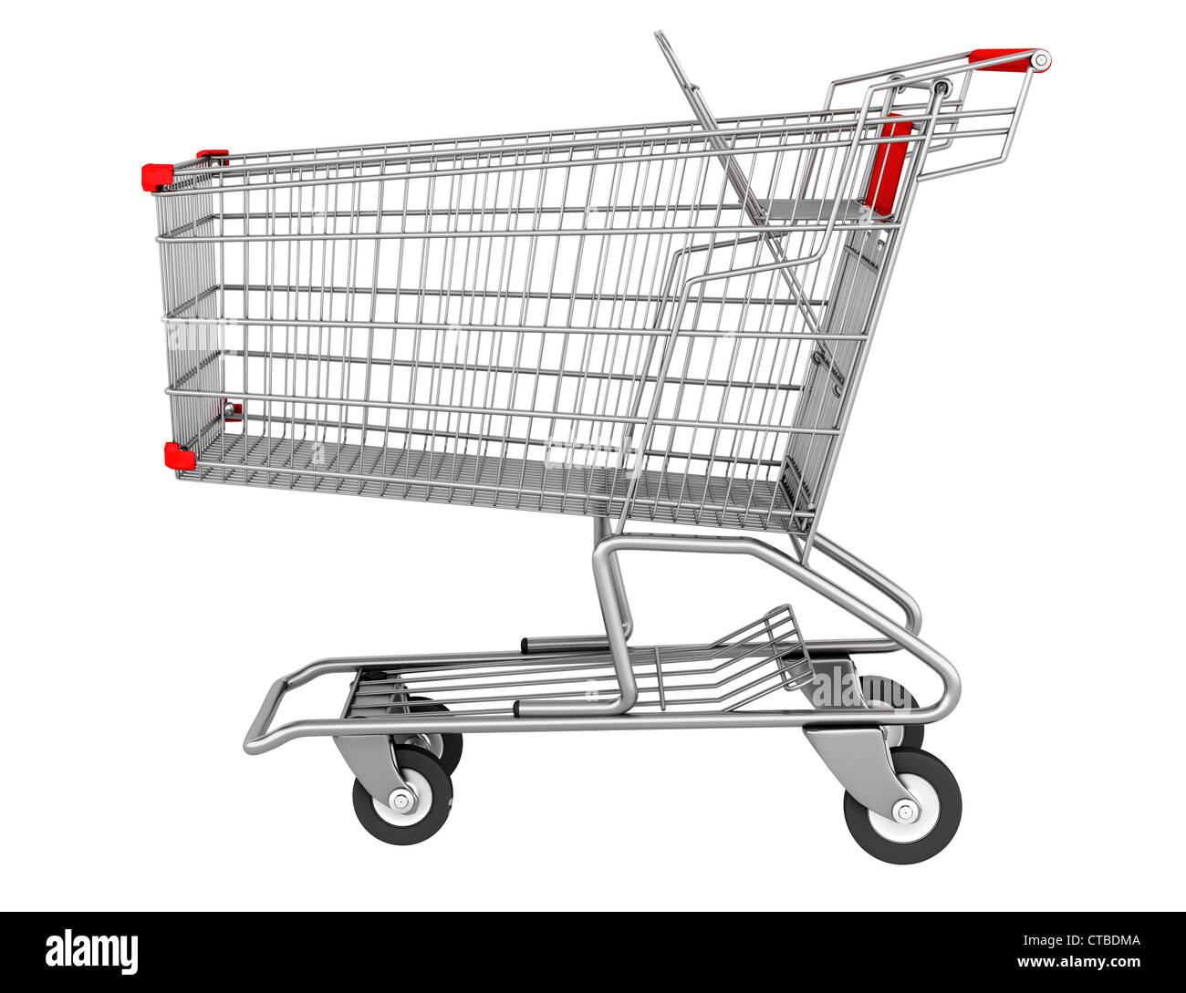 empty shopping cart isolated on white background Stock Photo Alamy