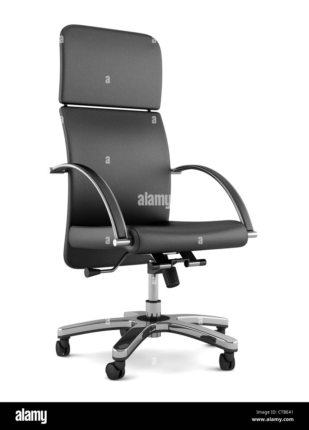 modern black office chair isolated on white background Stock Photo - Alamy