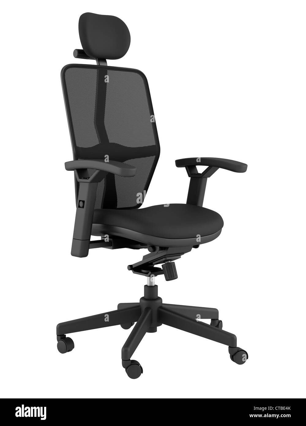 modern black office chair isolated on white background Stock Photo Alamy