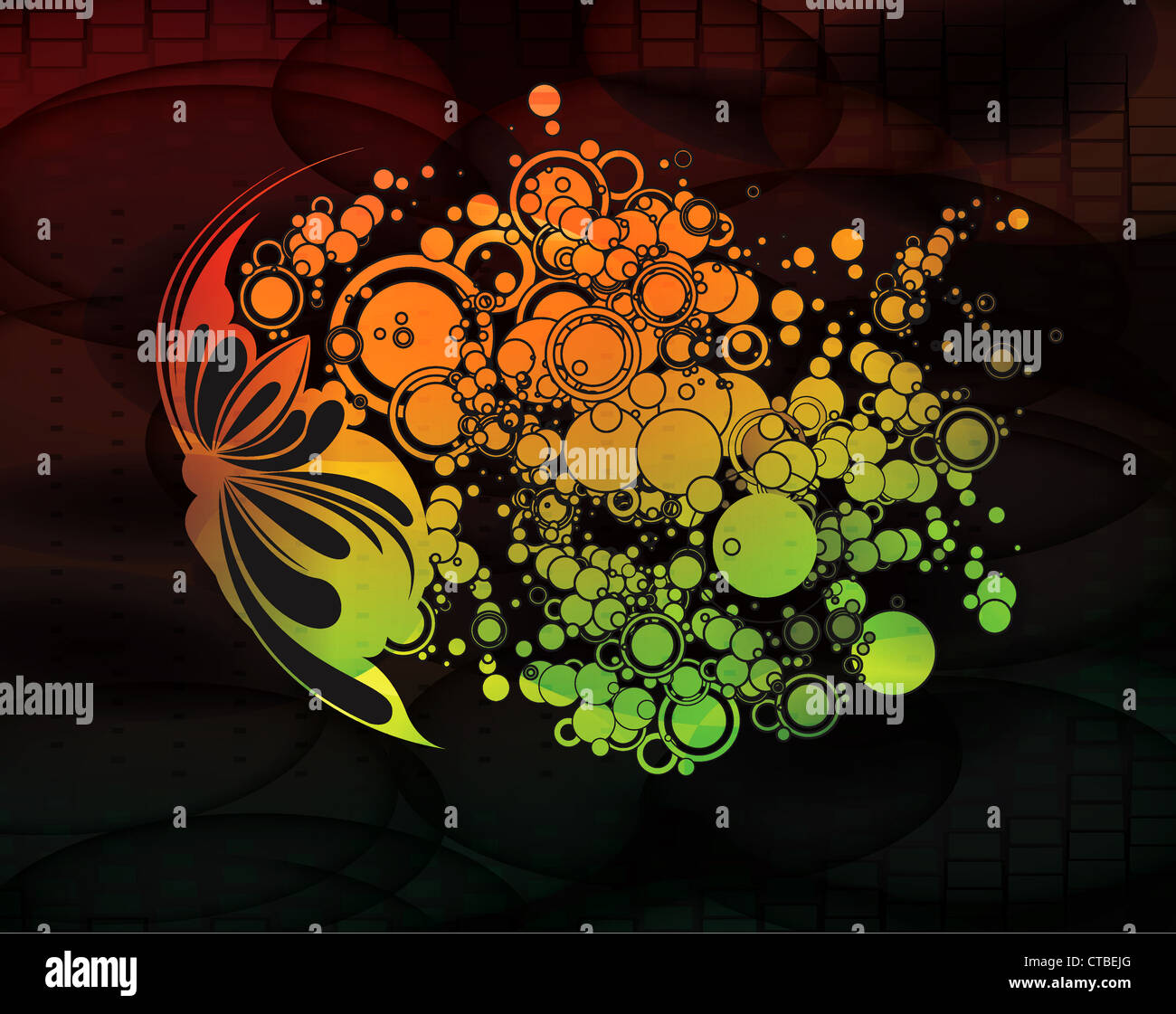 vector abstract illustration with circles Stock Photo - Alamy
