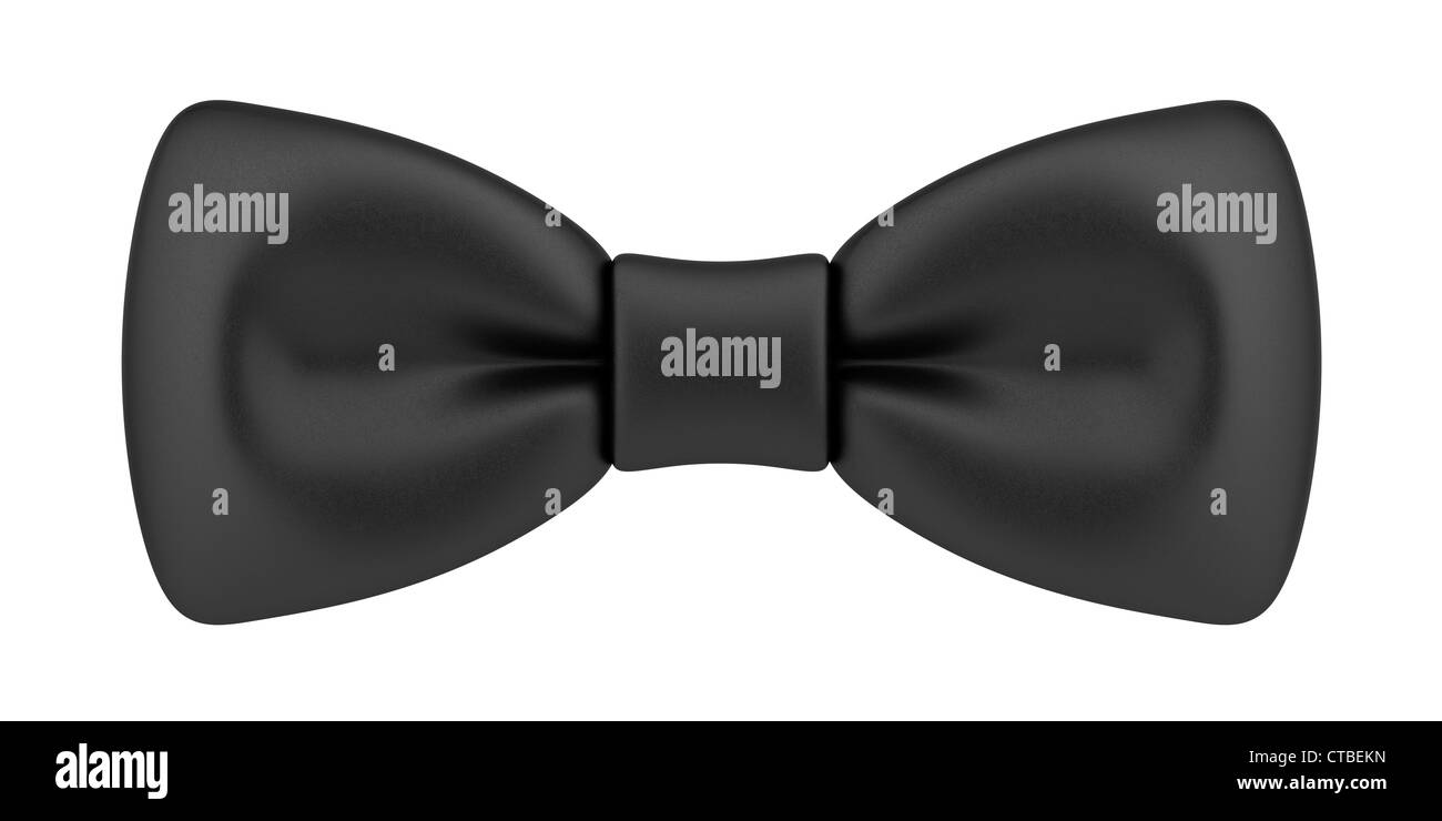 black bow tie isolated on white background Stock Photo - Alamy