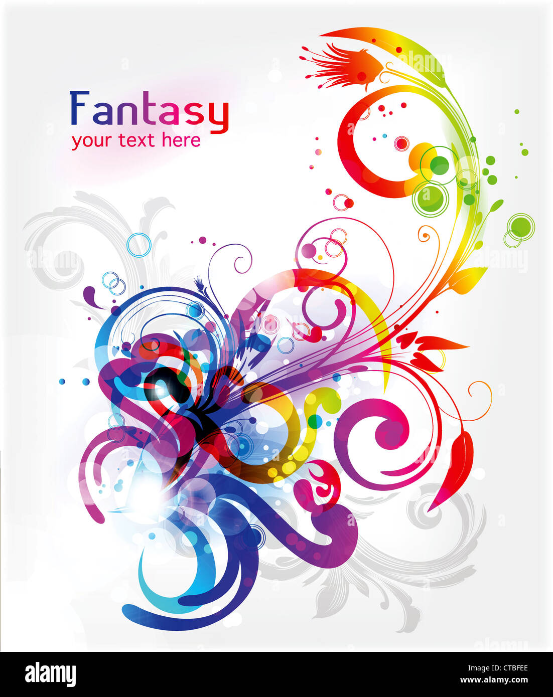 colorful floral background vector illustration Stock Photo - Alamy