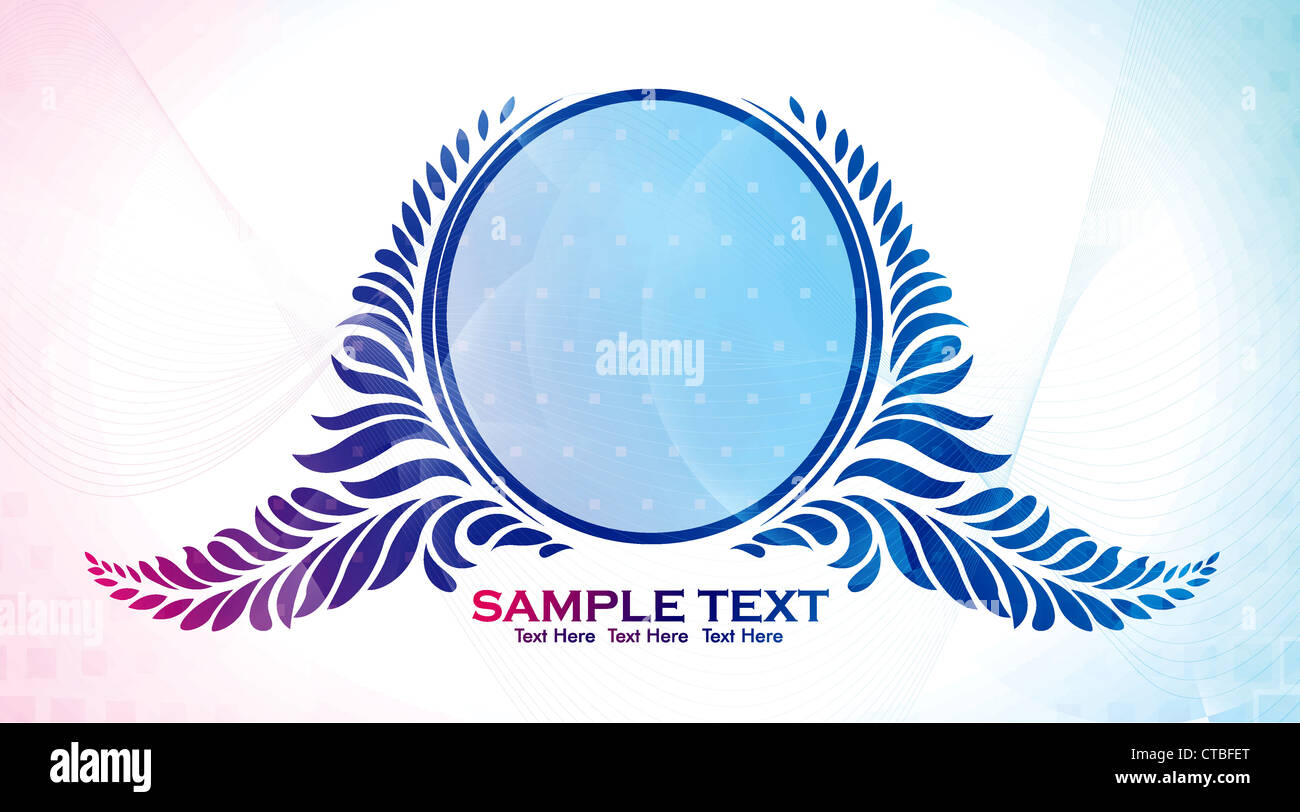 colorful floral frame vector illustration Stock Photo - Alamy