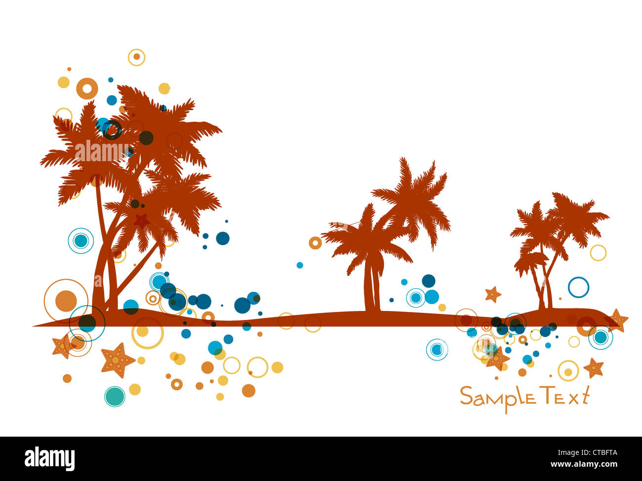 vector summer background with palm trees Stock Photo Alamy