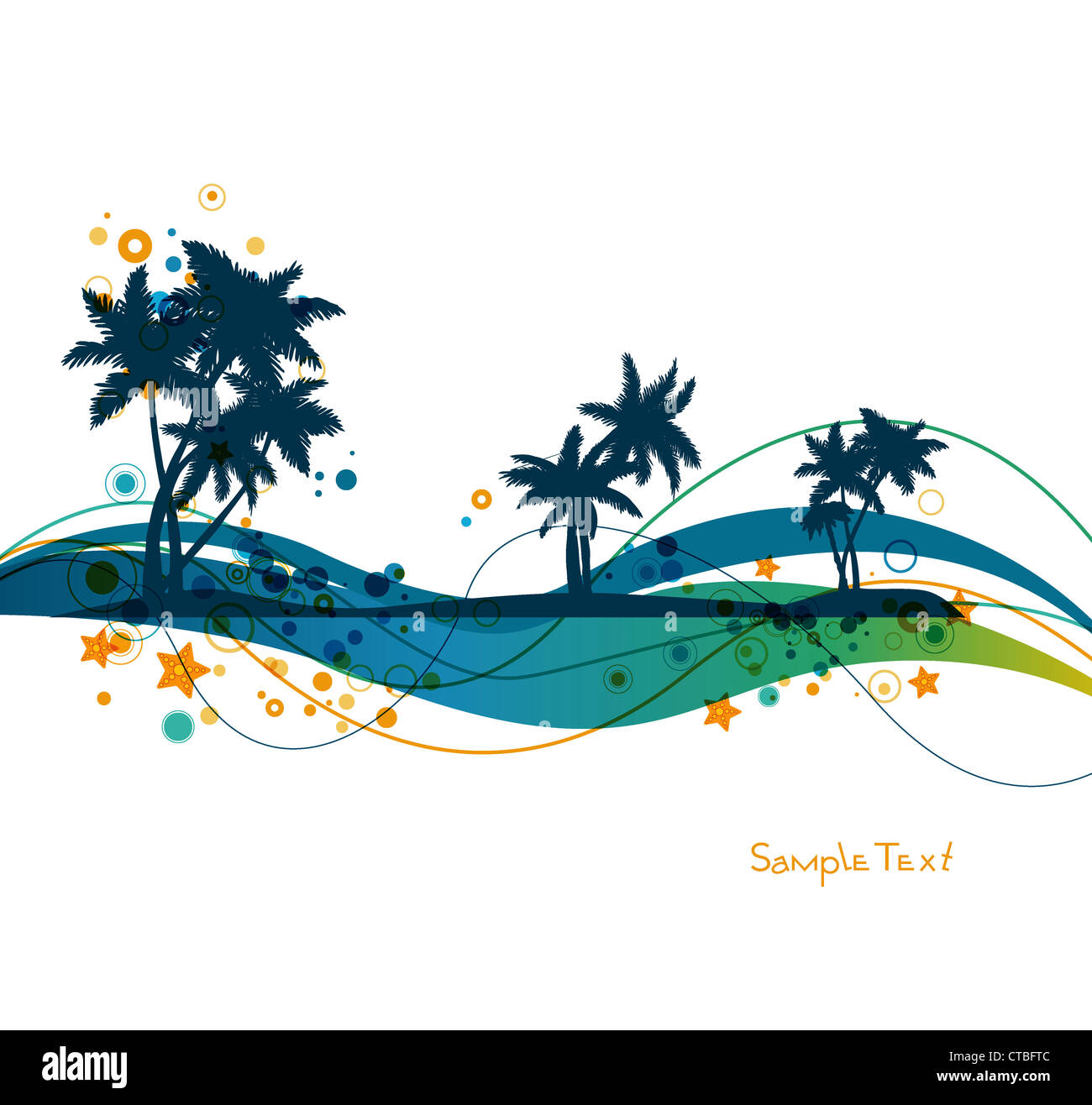 vector summer background with palm trees Stock Photo Alamy