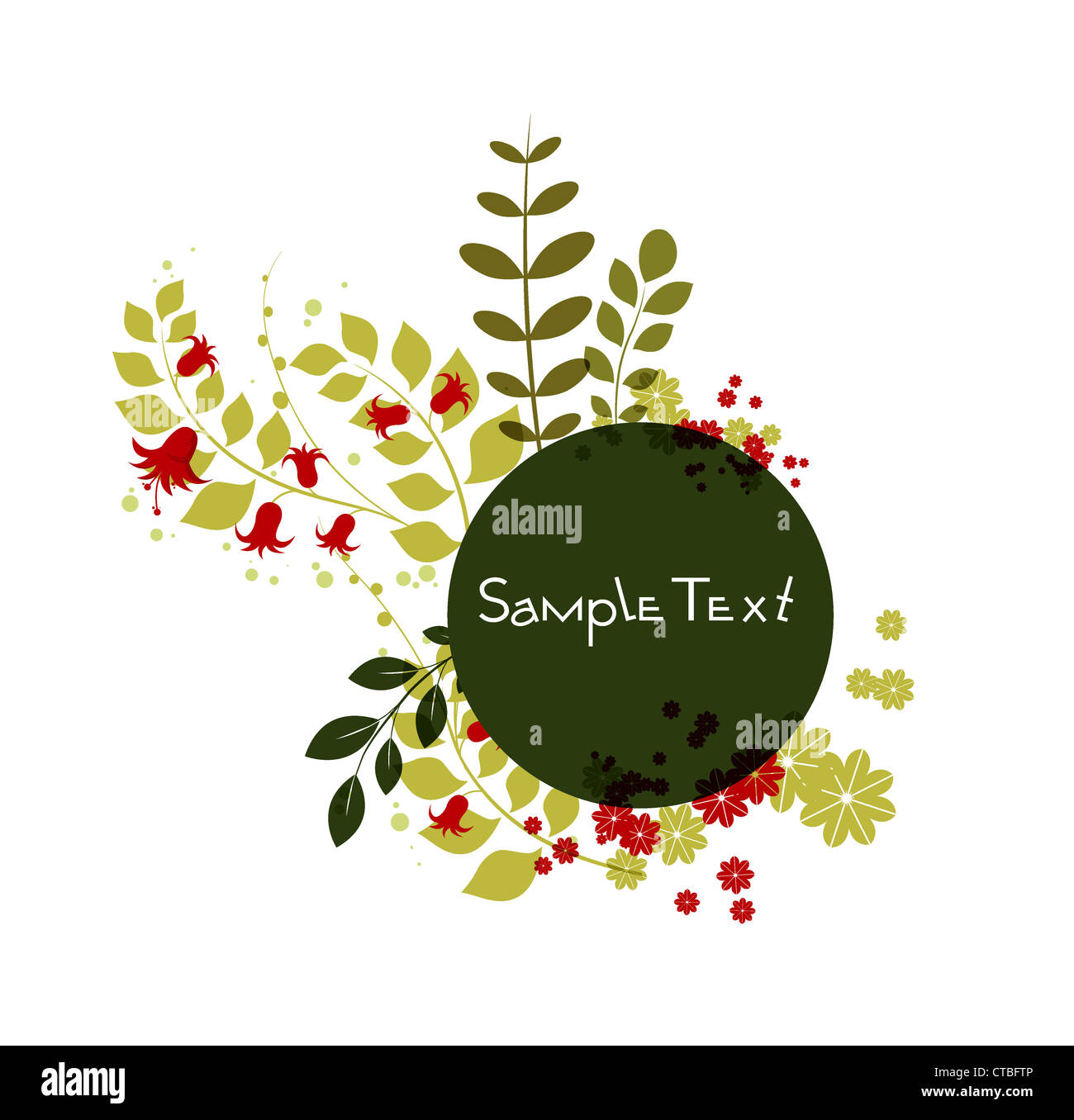 abstract floral frame vector illustration Stock Photo - Alamy