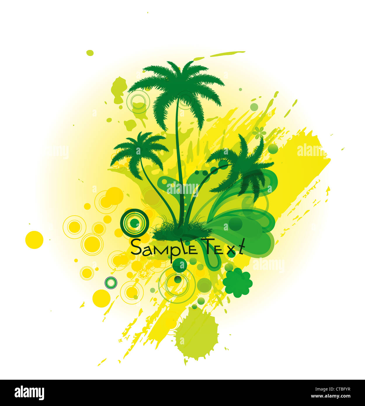 vector summer background with palm trees Stock Photo Alamy