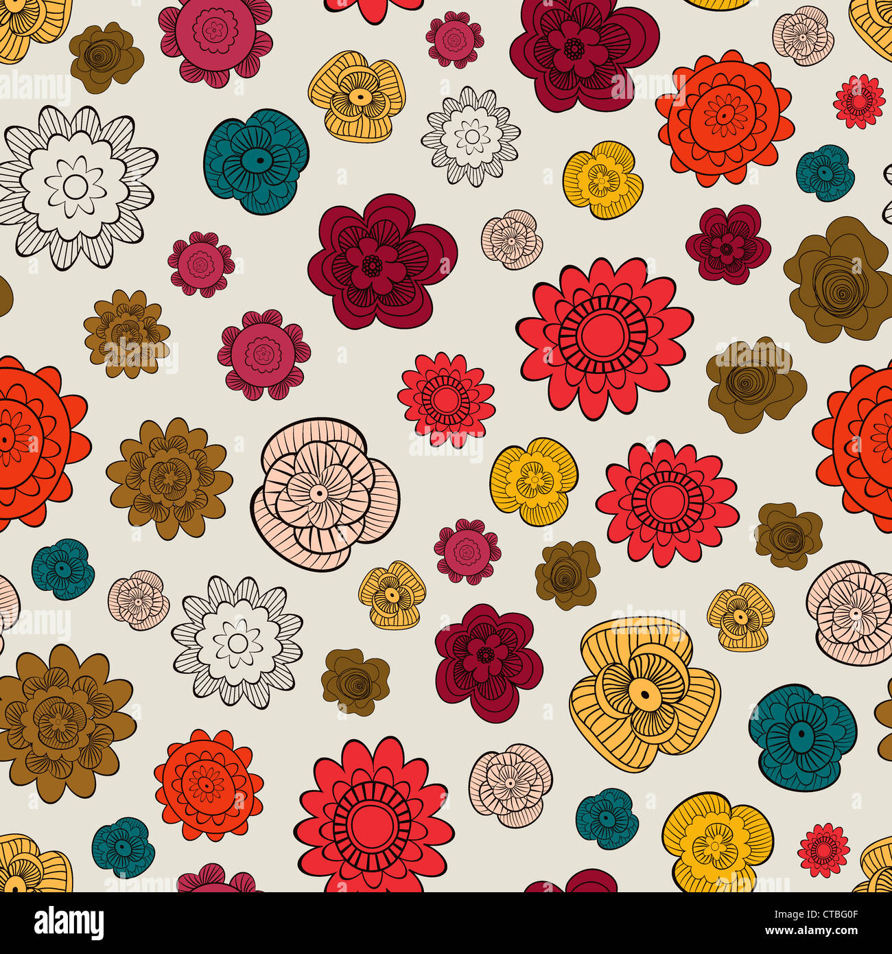 seamless floral background vector illustration Stock Photo - Alamy