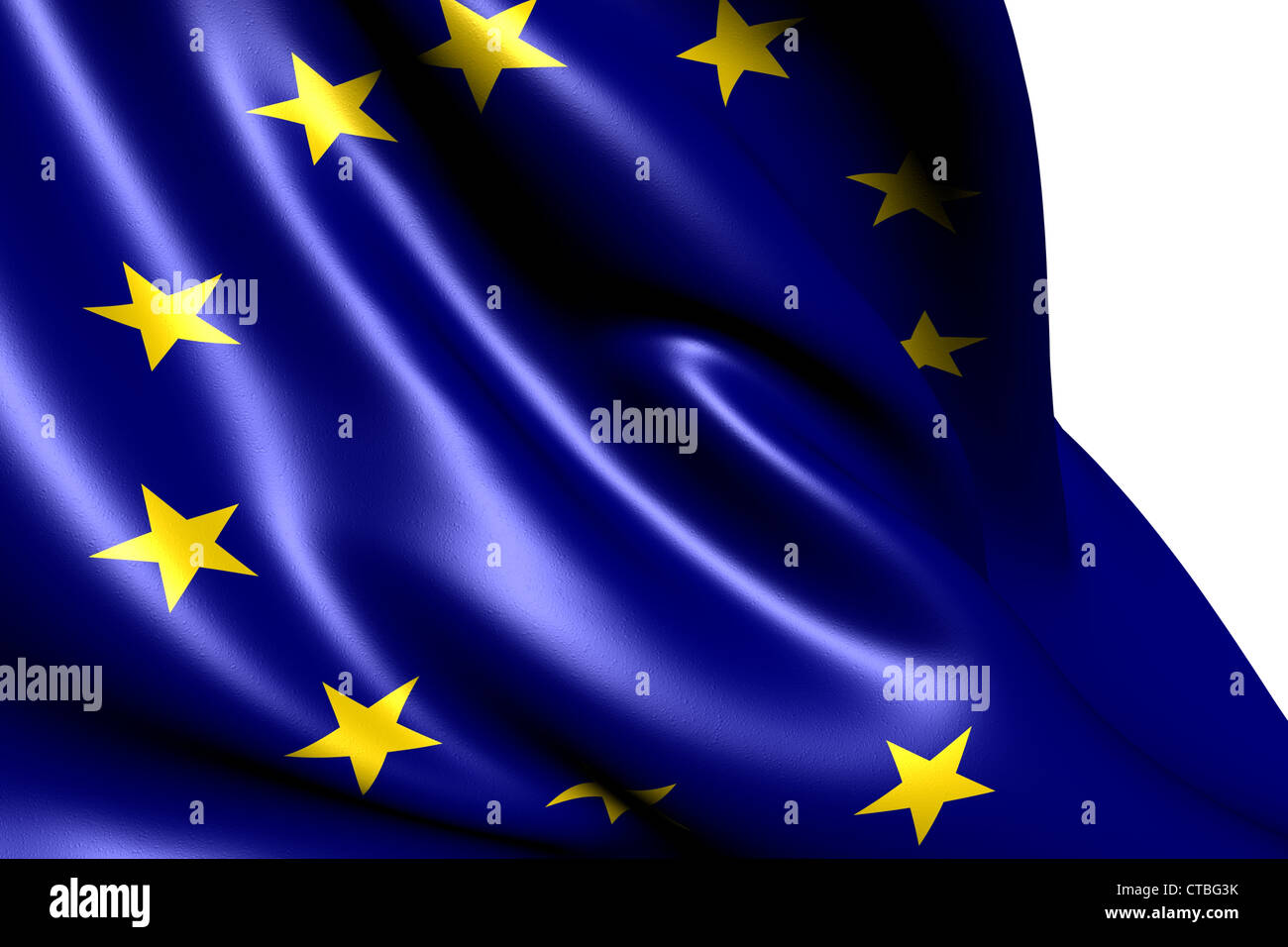 Flag of EU against white background. Close up Stock Photo - Alamy