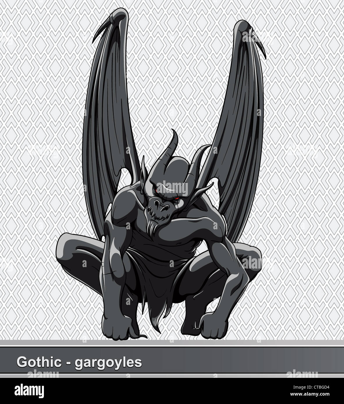 gothic gargoyle vector illustration Stock Photo Alamy