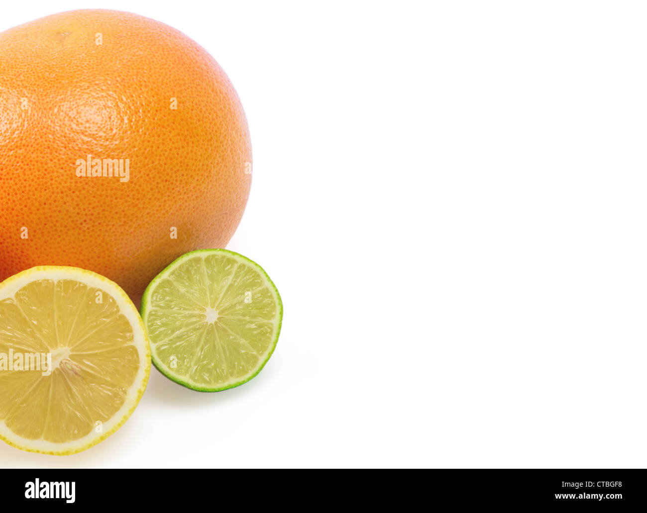 Image of a fresh whole lime, lemon and orange isolated on white Stock ...