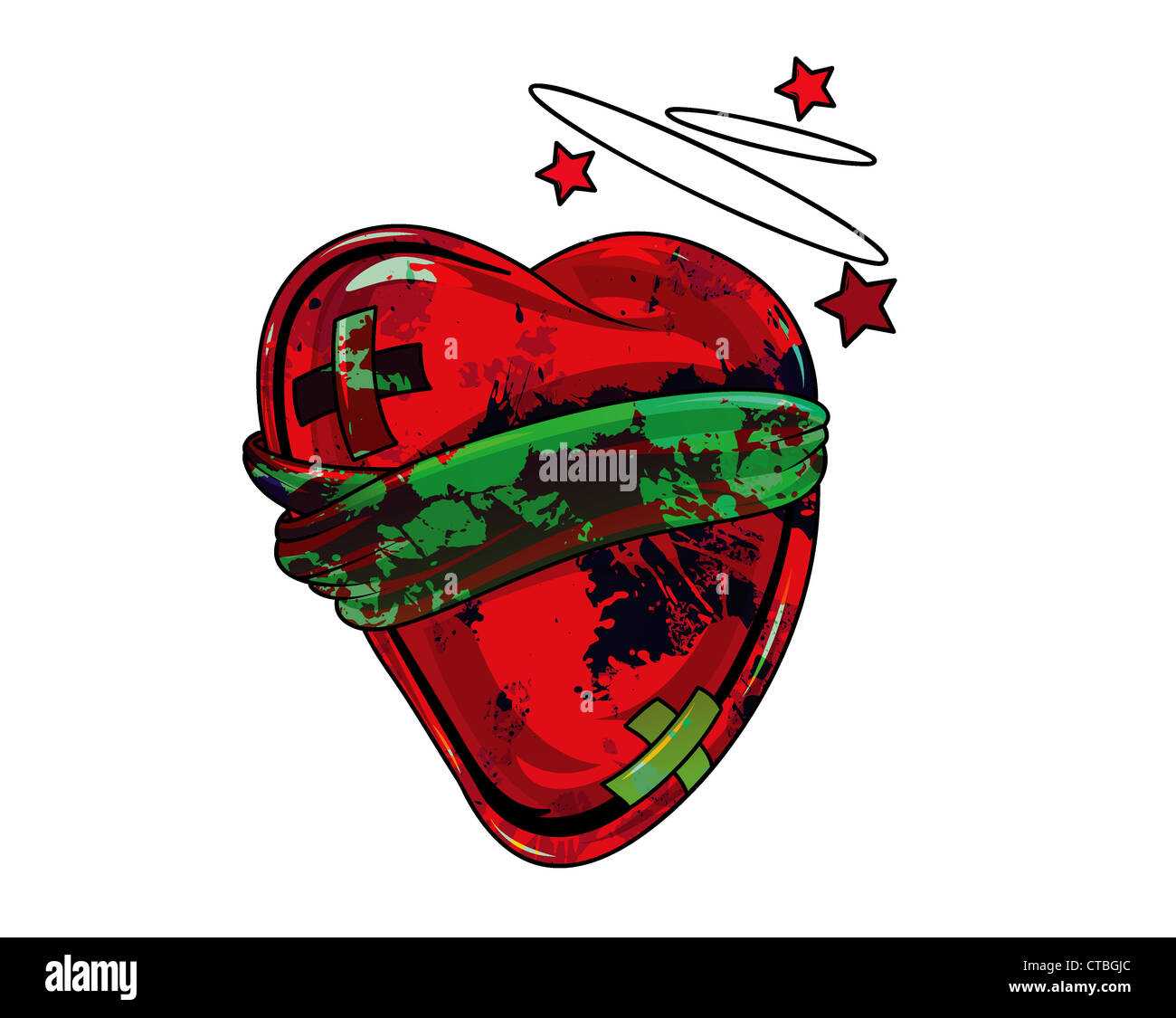 grunge heart vector illustration Stock Photo - Alamy